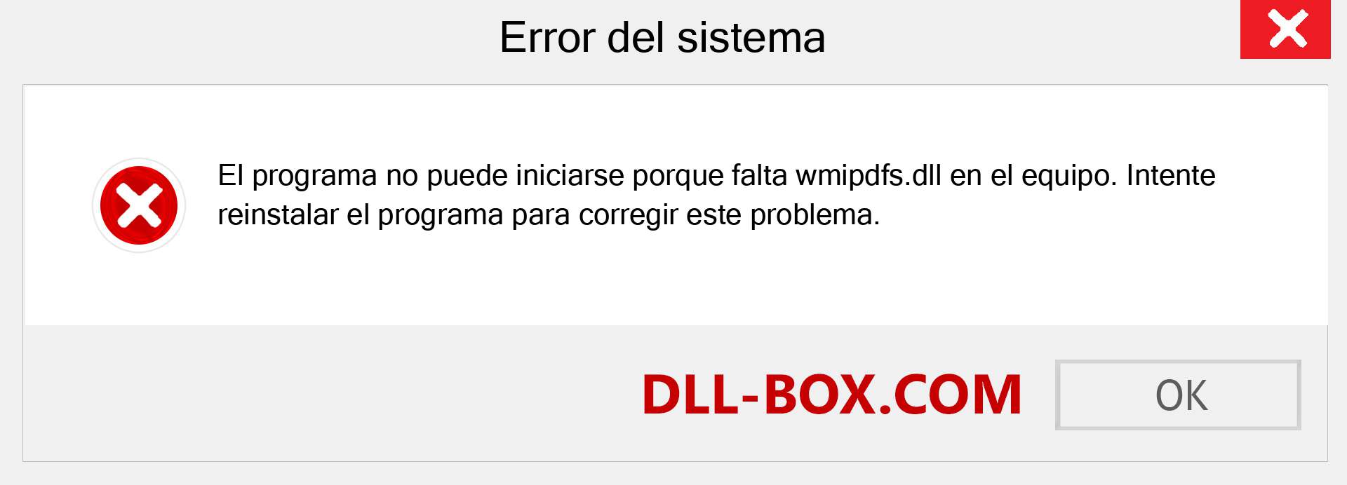 ¿Falta el archivo wmipdfs.dll ?. Descargar para Windows 7, 8, 10 - Corregir wmipdfs dll Missing Error en Windows, fotos, imágenes